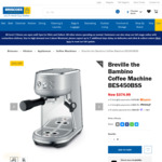 Breville The Bambino Coffee Machine BES450 $374.99 @ Briscoes