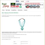 Win a Turquoise Necklace with Heart Pendant and Engraved Silver Clasp from Rural Living