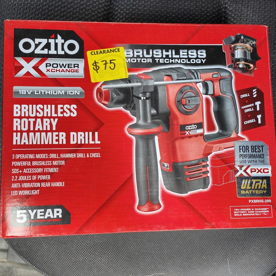 PXC 18V Brushless Rotary Hammer Drill Skin Only 75 Bunnings