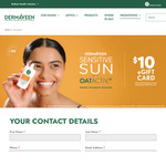 Claim a $10 Prezzee e-Gift Card with Purchase of Select DermaVeen Sensitive Sun Products from Select Retailers @ Dermaveen