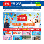 $10 off $100 Spend @ Chemist Warehouse (Newsletter Signup)