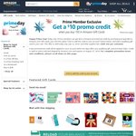 Amazon Prime: Purchase $50 Amazon Gift Card + Get $10 Credit (Not Immediately Credited)
