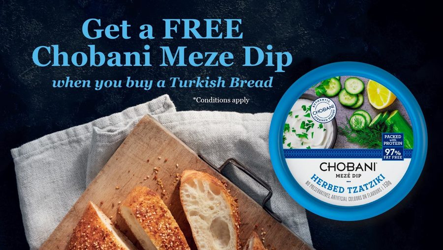 FREE Chobani Meze Dip When You Purchase Any Turkish Breads Bakers