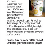 Win a 500g Bag of Emporio Espresso Coffee (Beans or Ground) from The Dominion Post