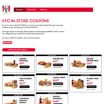 KFC Coupons: 10 Nuggets + 1 Dip & Chips $9.99, Deluxe Zinger Pack $13.99, Bucket Bonanza $48.99 & more