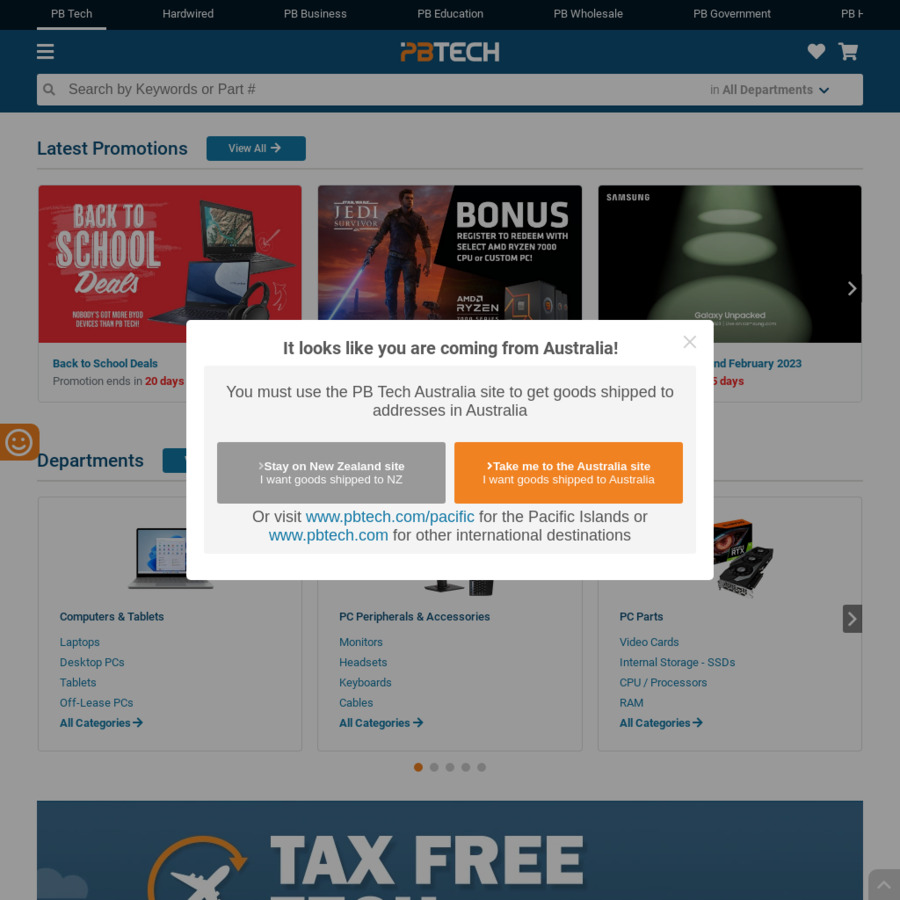Free shipping ($20 Minimum Spend, Excludes Rural) @ PB Tech ...