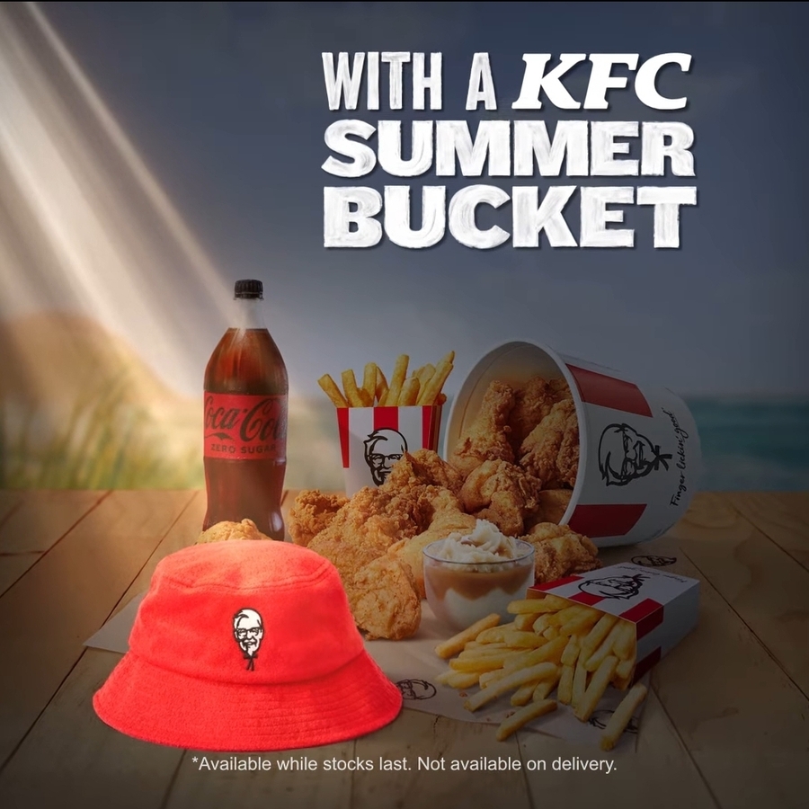Free KFC Bucket Hat with Purchase of Summer Bucket (Excludes Delivery) KFC ChoiceCheapies