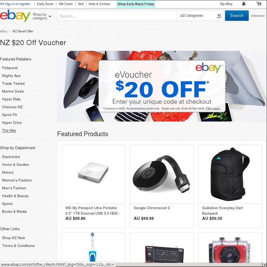 eBay $20 Voucher Minimum Spend $30 - ChoiceCheapies