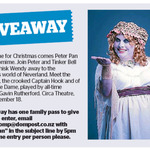 Win a Family Pass to Peter Pan The Pantomime from The Dominion Post (Wellington)