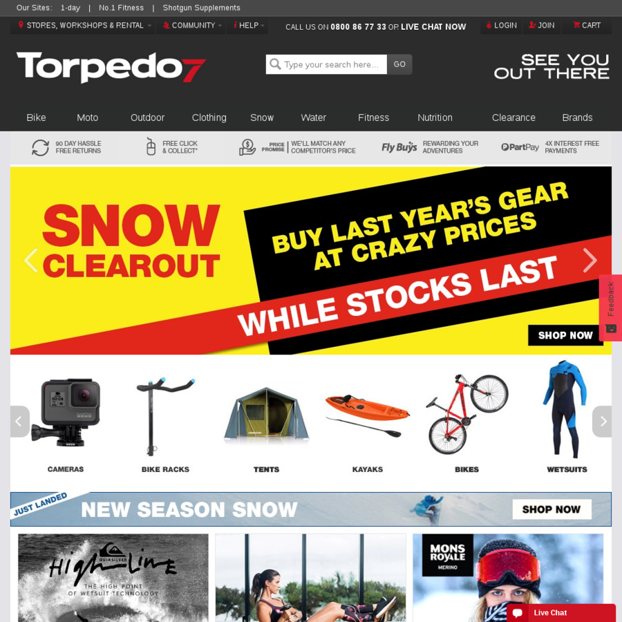 Torpedo 7 40 off Brand, 15 off Bikes, up to 20 off Almost Everything Else ChoiceCheapies