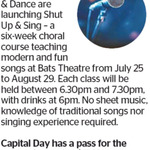 Win a Pass to Shut up & Sing-a Six-Week Choral Course from The Dominion Post (Wellington)