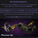 Send in your DJ name, win a pair of HDJ-X5 headphones & DDJ-REV1 @ Burger Fuel (VIB Members)