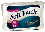 Soft Touch White Toilet Tissue 30 Rolls $7.49 (or $7.99 if You Spend under $50) Delivered The Warehouse
