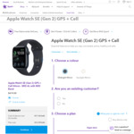 Apple Watch SE (Gen 2) GPS + Cellular, 44mm Midnight Black $419 @ Spark (Free Account Required)