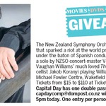 Win a Double Pass to NZ Symphony Orchestra's "Rite of Spring", Nov 20 [Wellington]