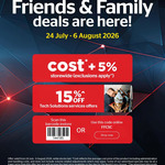 Friends & Family Offer: Cost +5% Storewide (Exclusions Apply) @ Noel Leeming