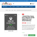 1 Month Xbox Game Pass Ultimate AU/NZ Digital Gift Card $19.50 (Was $19.95) @ eGiftCards.nz