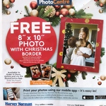 Free 8" X 10" Photo with Christmas Border @ Harvey Norman Photo Centre