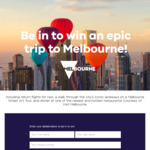 Win a Return Trip for Two to Melbourne (Worth $5000) @ Win with Breakfast
