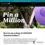 Win a Share of 1,000,000 Airpoints Dollars (via Local and Online Events) @ Air New Zealand