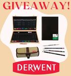 Win a Derwent Academy Wooden Box Set of 72, A3 Visual Diary, and Pencil Wrap from Hobby Land