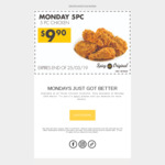  5 Pieces of Chicken $9.90, Monday (25/3) @ Texas Chicken