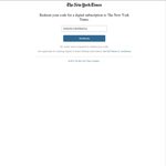 8 Weeks Free Digital Access to The New York Times (No Credit Card Required)