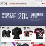 20% off at Ryos.co.nz (Supporters Sports Store)