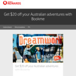 A$20 off Minimum A$20.01 Spend on Australian Activities @ Bookme via Vodafone Rewards (Customers Only, Excludes Dining Coupons)