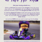Win a Go Karting Experience for Two + a Speed & Custom Pack from BurgerFuel