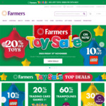 25% off Kids Clothing, 20% off Toys (10% off LEGO), 30% off Christmas Items @ Farmers