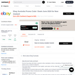 eBay: 20% Cashback (Capped at $20) @ ShopBack NZ