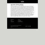 [Uber One] 70% off Next 2 Uber Pool Rides (up to $20 off) @ Uber