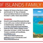 Win a 2 Night Stay at Te Tiriti Resort, 2 Adults + 2 Kids Tix to Explore NZ Hole in The Rock Cruise, Fest Tix from NZ Herald