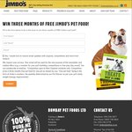 Win a 3 Months Supply of Jimbo's Pet Food