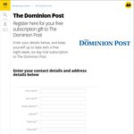 Free Eight-Week, Six-Day Trial Subscription to The Dominion Post for AA Members