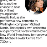 Win a Double Pass to Hear Amalia Hall from The Dominion Post (Wellington)