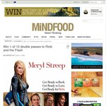 Win 1 of 10 Double Passes to Ricki and The Flash from Mindfood