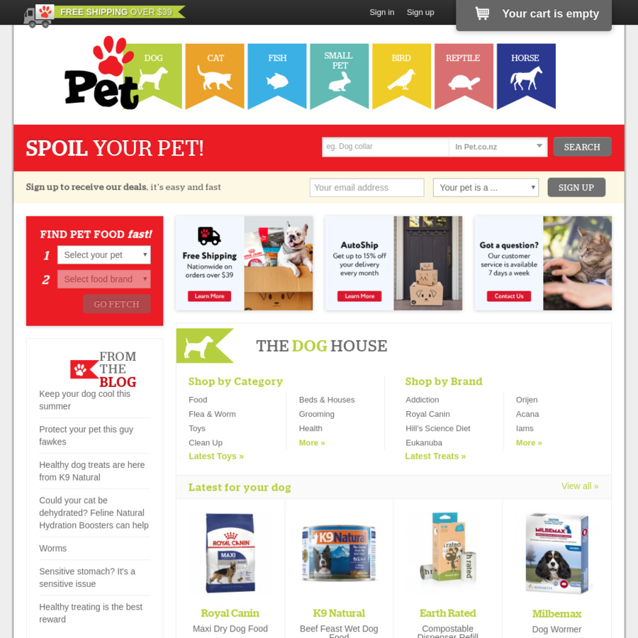 20 off Pet.co.nz Incl Some Autoship Options (Exclusions Apply