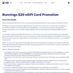 Bonus $20 Bunnings eGift Card When You Checkout Instore at Bunnings using Zip (New Customers Only)