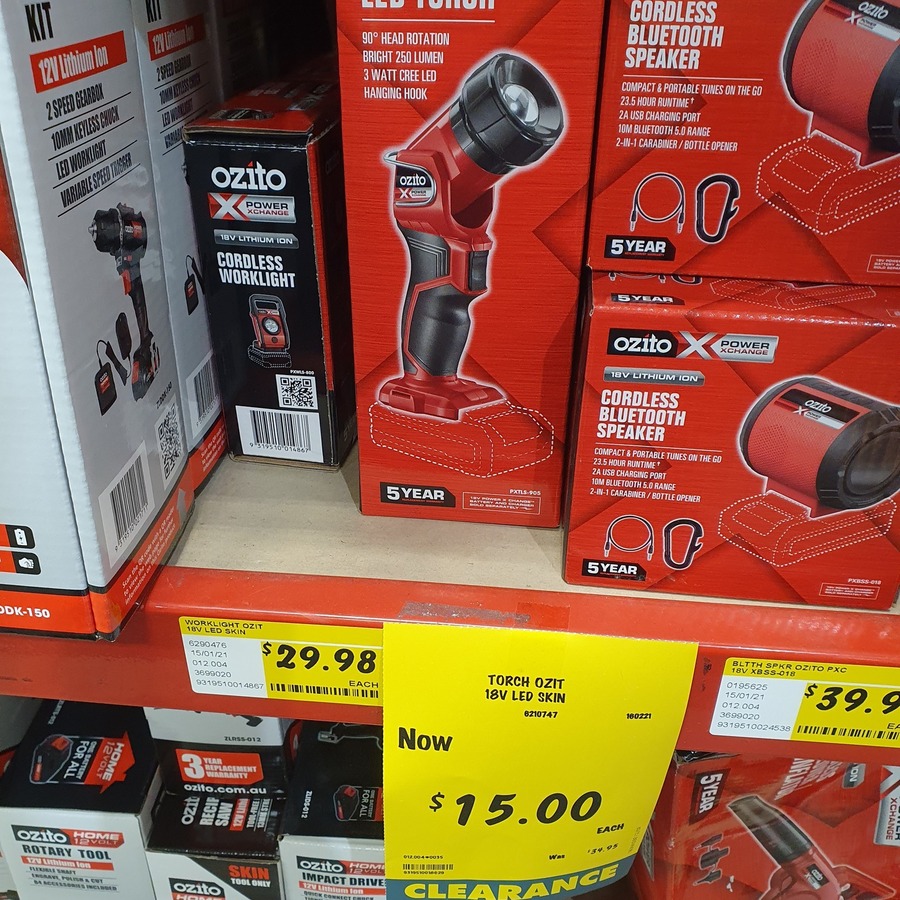 Ozito LED Torch Skin Only 15 Bunnings Petone ChoiceCheapies