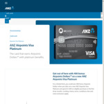 ANZ Airpoints Visa Platinum: Signup & Receive 400 Airpoints with $1000 Spend in The First 3 Months ($150 Annual Fee)