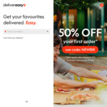 50% off Delivered Orders (Max Discount $20, Excludes Delivereasy Drinks) @ Delivereasy (New Customers Only)