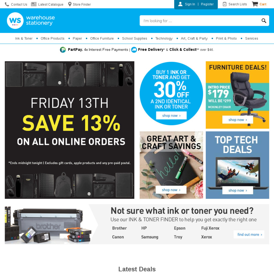 Further 13% Off Online Orders @ Warehouse Stationery - ChoiceCheapies