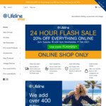 20% off Everything 24 HOUR Flash Sale @ Lifeline Online