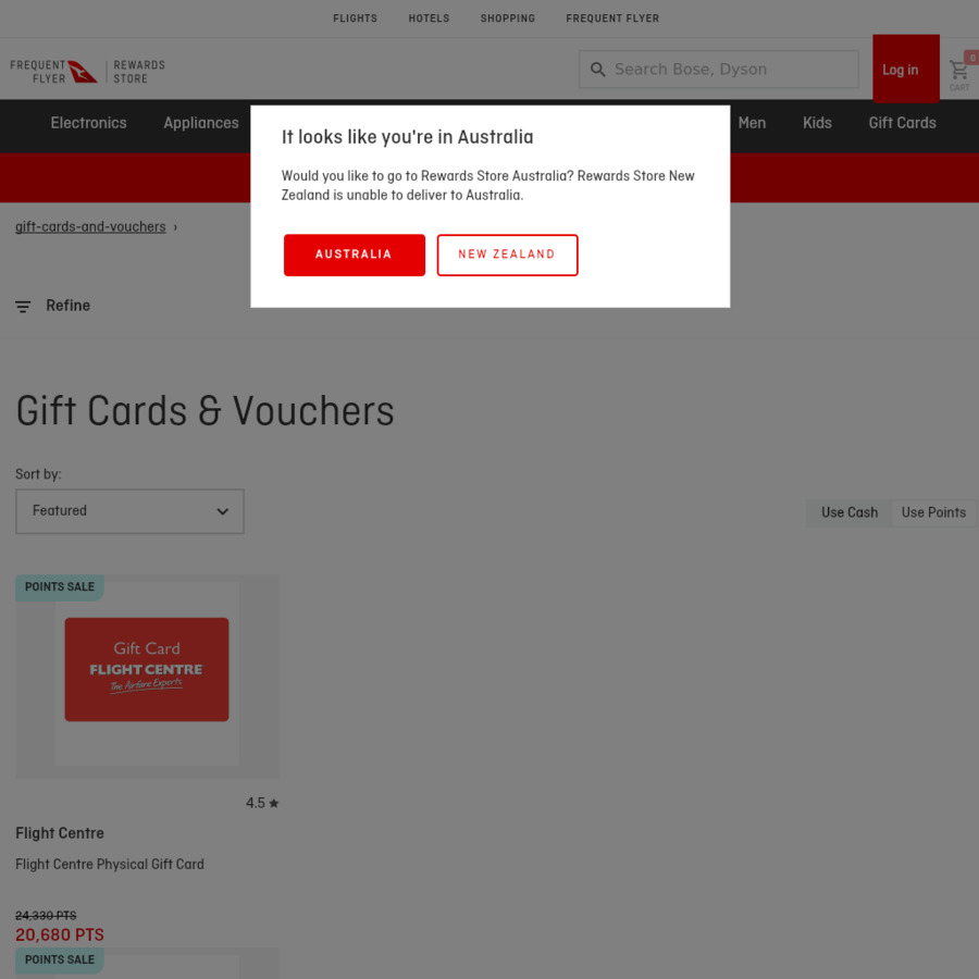 15 off All Gift Cards Qantas Rewards Store ChoiceCheapies