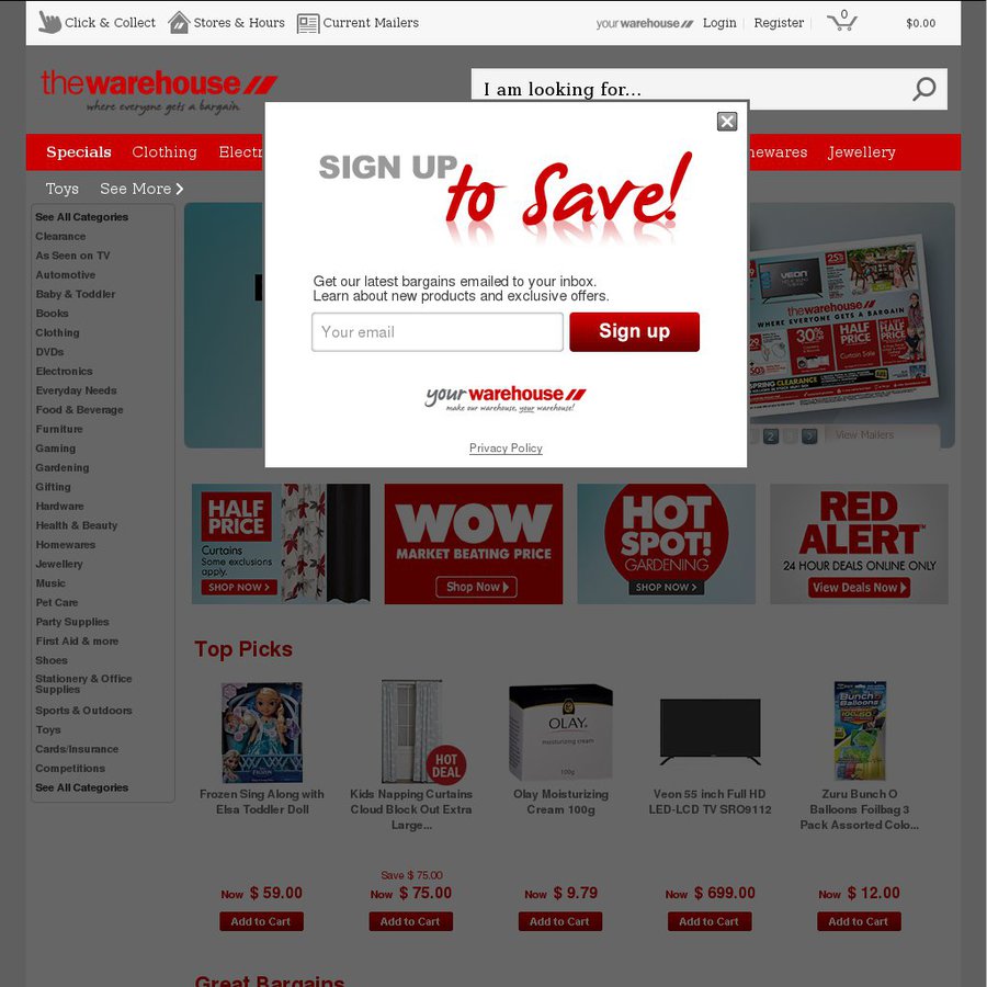 The Warehouse Free Shipping Code ChoiceCheapies