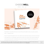 Win a copy of Ripe Deli: Thought for Food (cookbook) @ Choose Well
