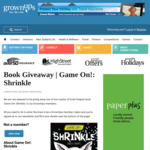 Win 1 of 2 copies of Emily Snape’s book ‘Game On!: Shrinkle’ from Grownups