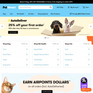 $20 off $99 Spend (Excludes existing AutoDeliveries, One Use Per Customer) @ PetDirect